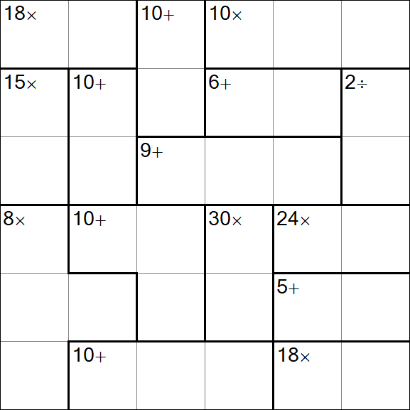 Calcudoku - Medium