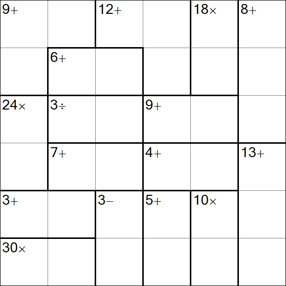 Calcudoku - Medium