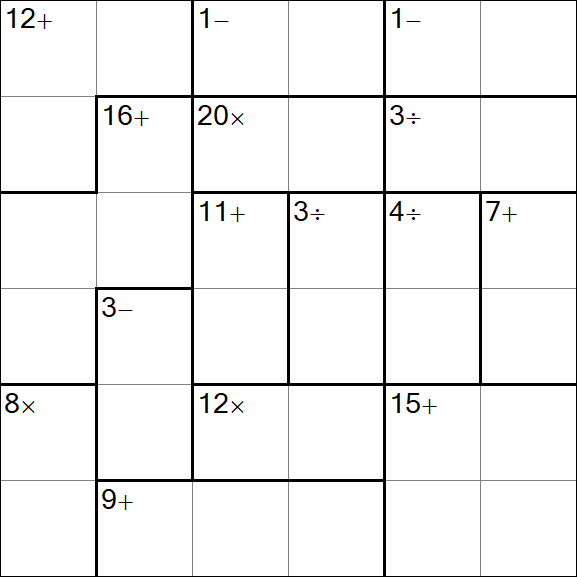 Calcudoku - Mittel