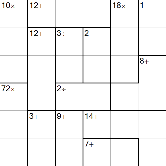 Calcudoku - Mittel