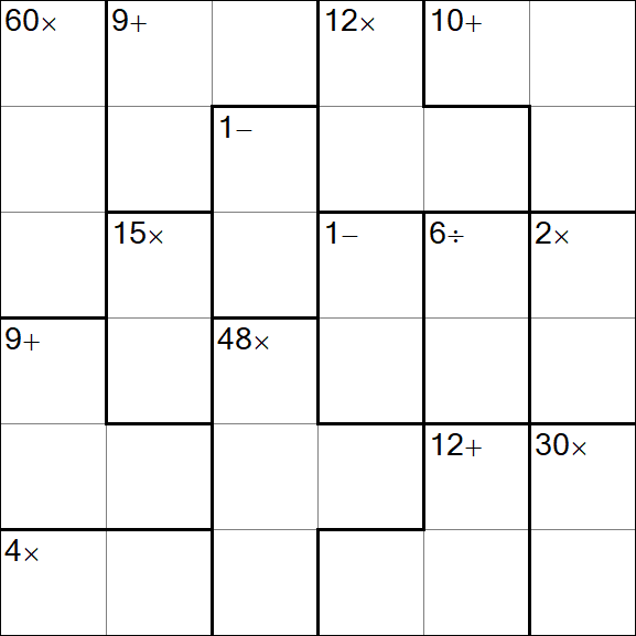 Calcudoku - Mittel