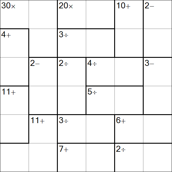 Calcudoku - Mittel