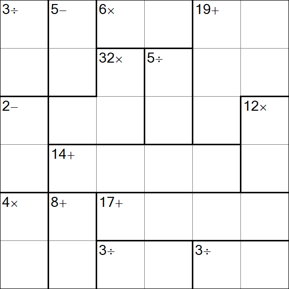Calcudoku - Medium