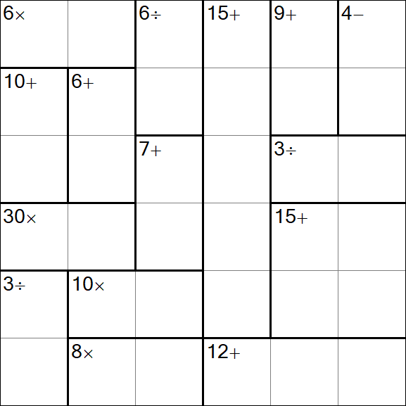 Calcudoku - Medium