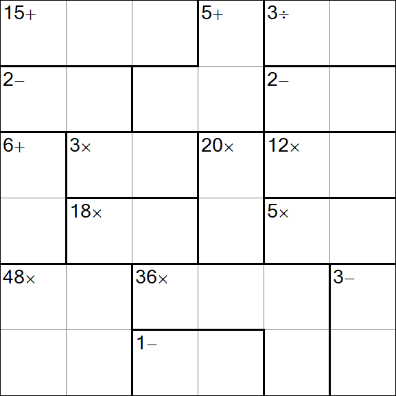Calcudoku - Medium