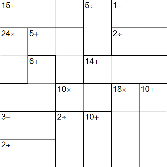 Calcudoku - Medium