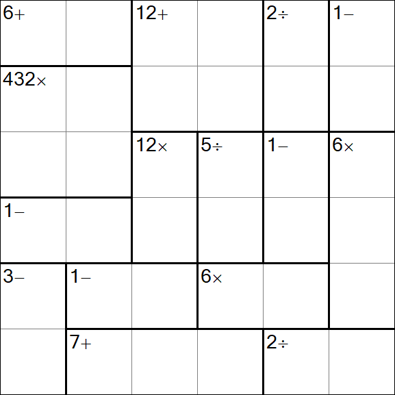 Calcudoku - Medium