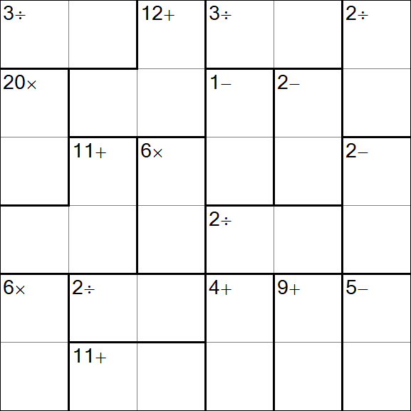 Calcudoku - Medium