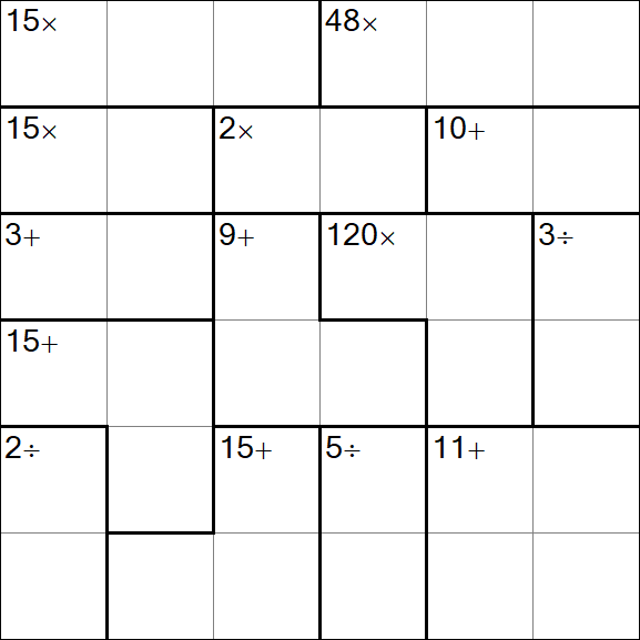 Calcudoku - Medium
