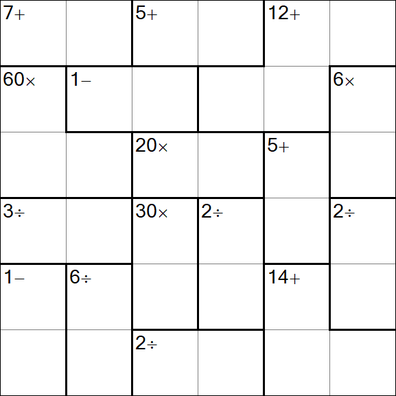 Calcudoku - Mittel
