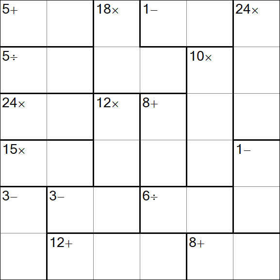 Calcudoku - Medium