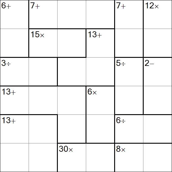 Calcudoku - Medium