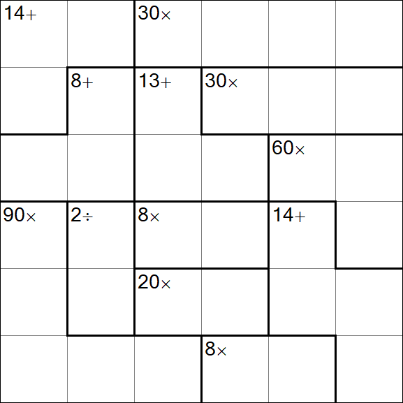 Calcudoku - Medium