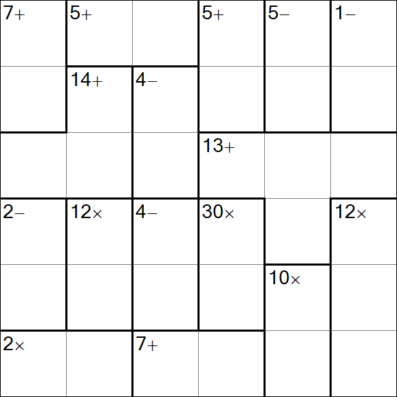Calcudoku - Medium