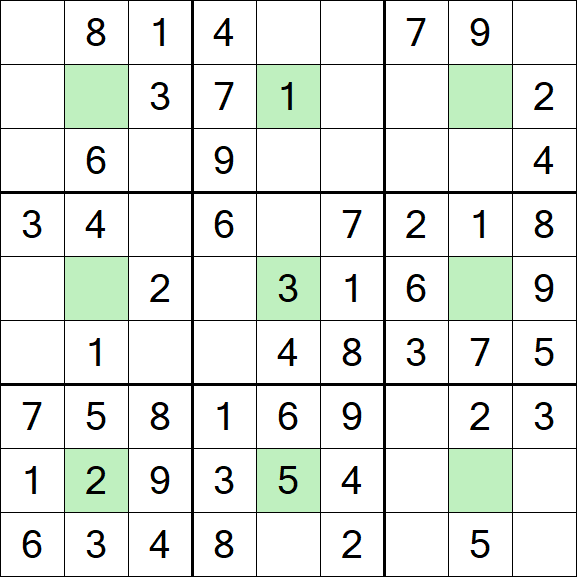 Center Dot Sudoku - Easy