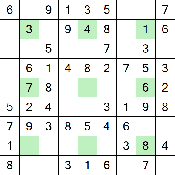 Center Dot Sudoku - Easy