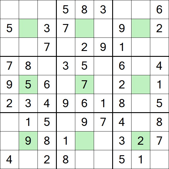 Center Dot Sudoku - Easy