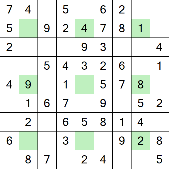 Center Dot Sudoku - Easy