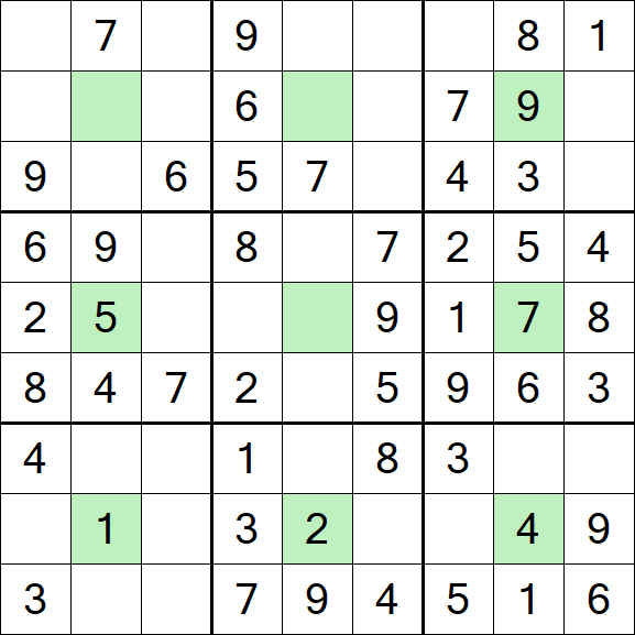 Center Dot Sudoku - Easy
