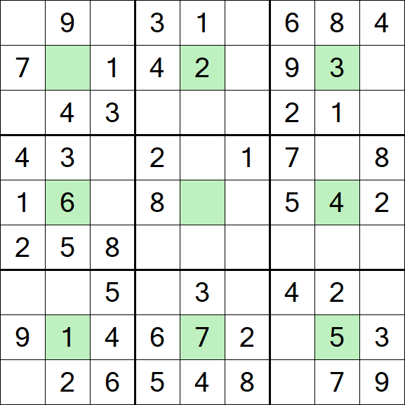 Center Dot Sudoku - Easy