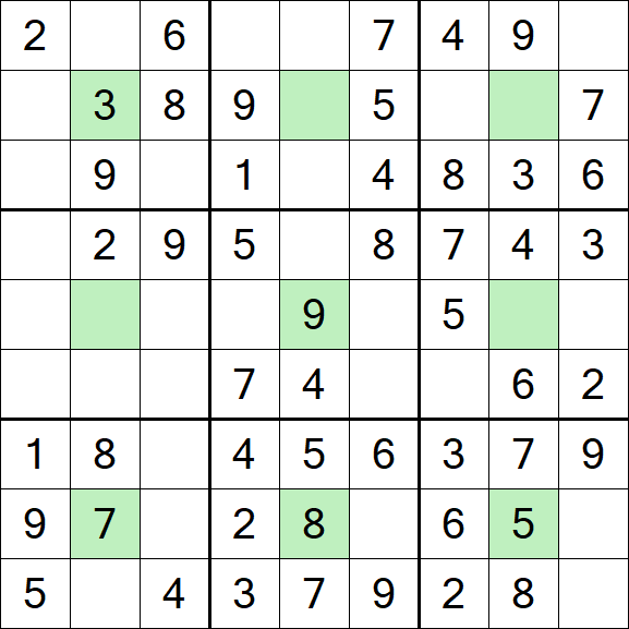 Center Dot Sudoku - Easy