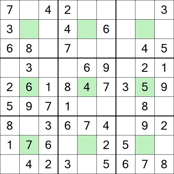 Center Dot Sudoku - Easy