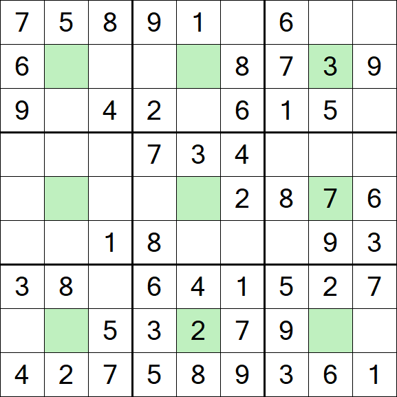 Center Dot Sudoku - Easy