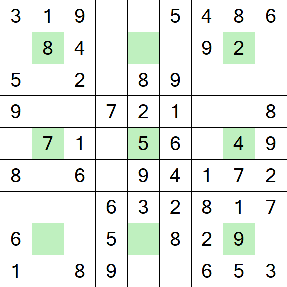 Center Dot Sudoku - Einfach