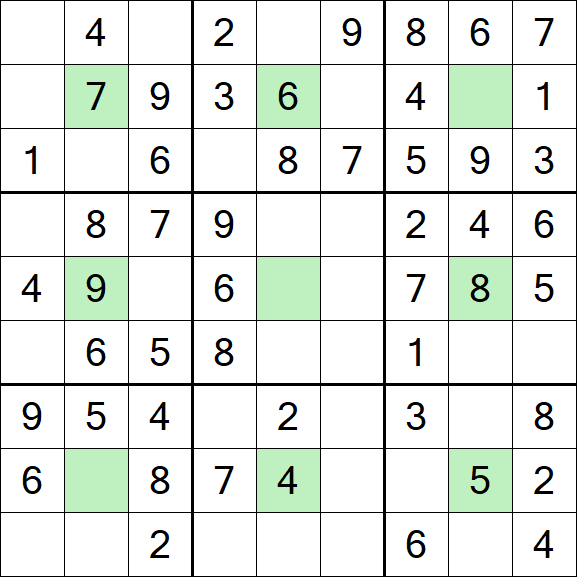 Center Dot Sudoku - Einfach