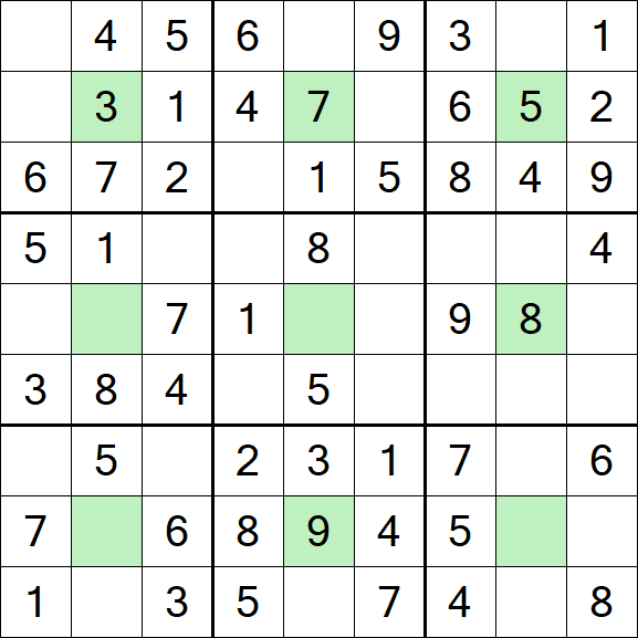 Center Dot Sudoku - Easy