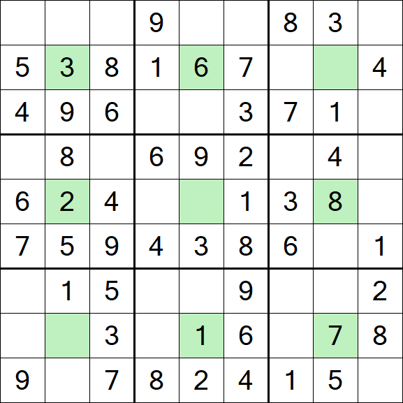 Center Dot Sudoku - Einfach