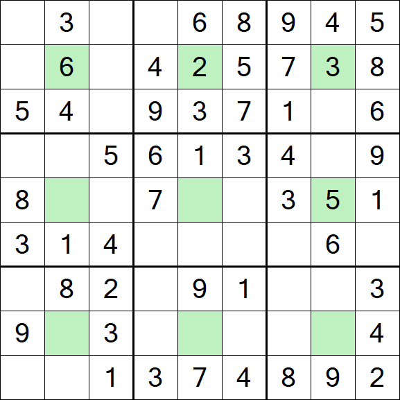 Center Dot Sudoku - Einfach