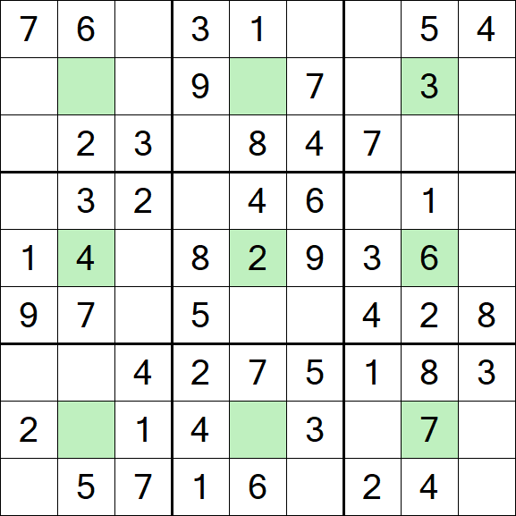 Center Dot Sudoku - Einfach