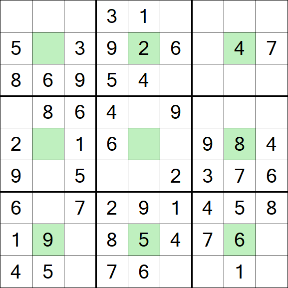 Center Dot Sudoku - Einfach