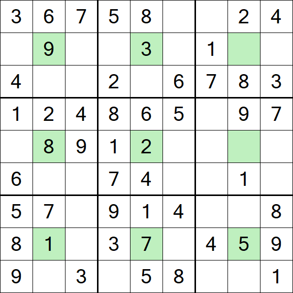 Center Dot Sudoku - Einfach