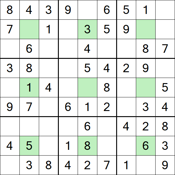 Center Dot Sudoku - Einfach