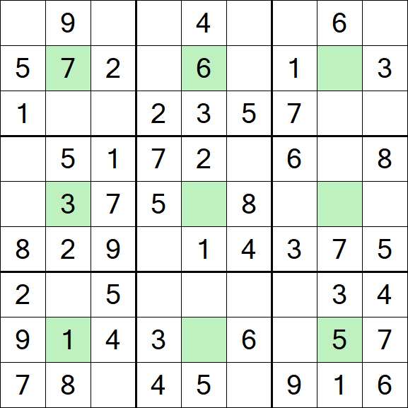 Center Dot Sudoku - Einfach