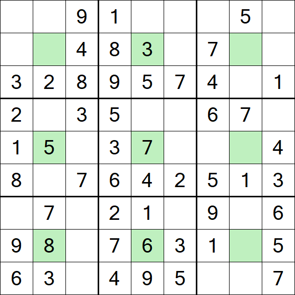 Center Dot Sudoku - Einfach