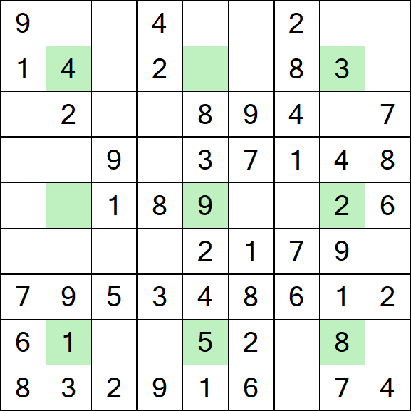 Center Dot Sudoku - Einfach