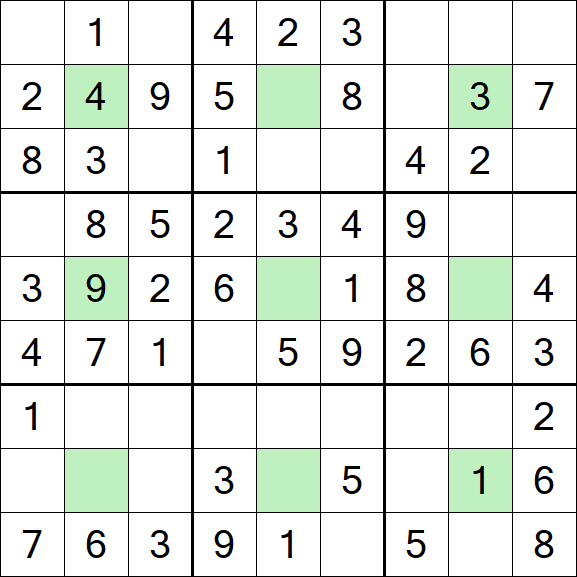 Center Dot Sudoku - Einfach