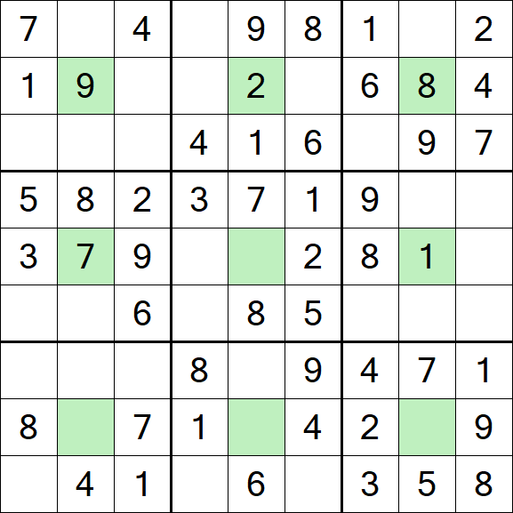 Center Dot Sudoku - Einfach