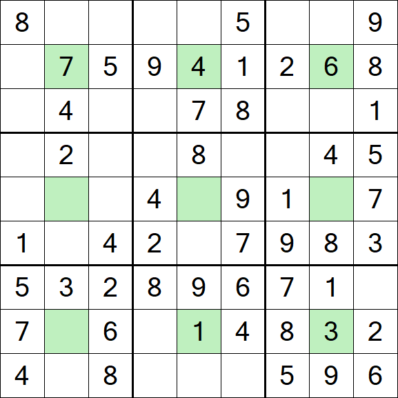 Center Dot Sudoku - Einfach