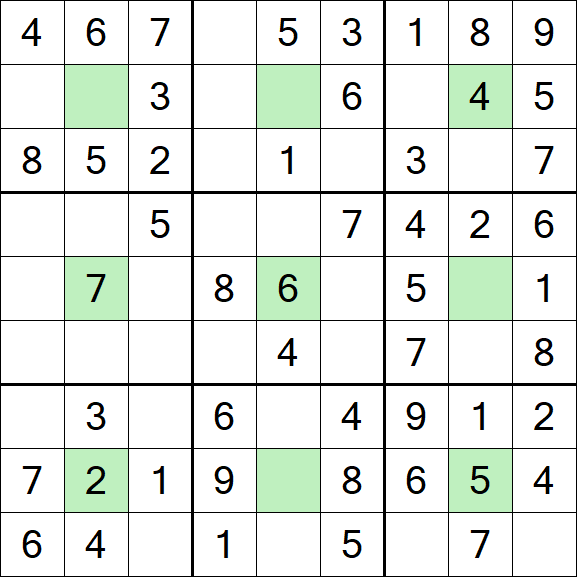 Center Dot Sudoku - Einfach