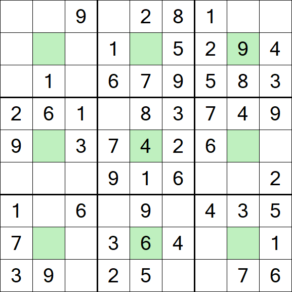 Center Dot Sudoku - Einfach