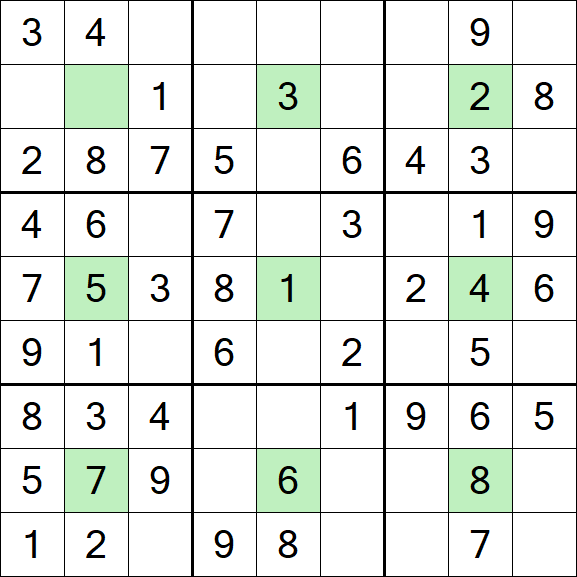 Center Dot Sudoku - Einfach
