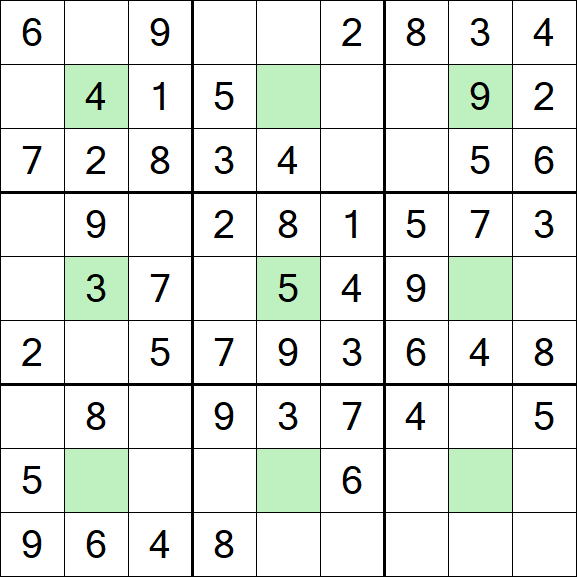 Center Dot Sudoku - Einfach