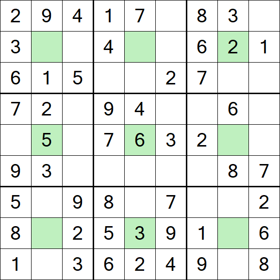 Center Dot Sudoku - Einfach