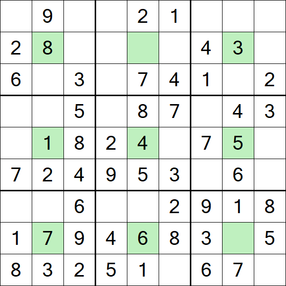 Center Dot Sudoku - Einfach
