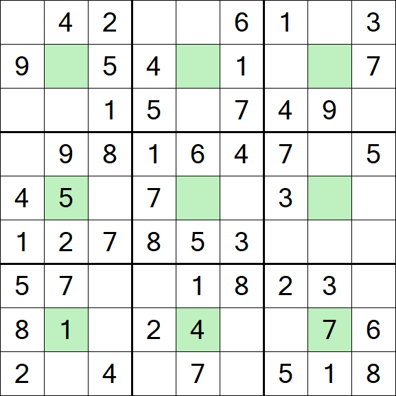 Center Dot Sudoku - Einfach
