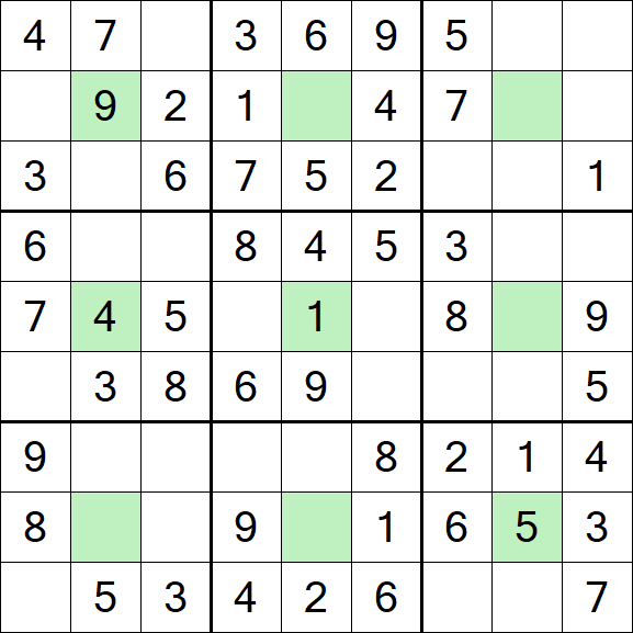 Center Dot Sudoku - Einfach